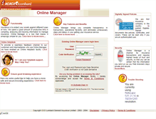 Tablet Screenshot of onlinemanager.icicilombard.com